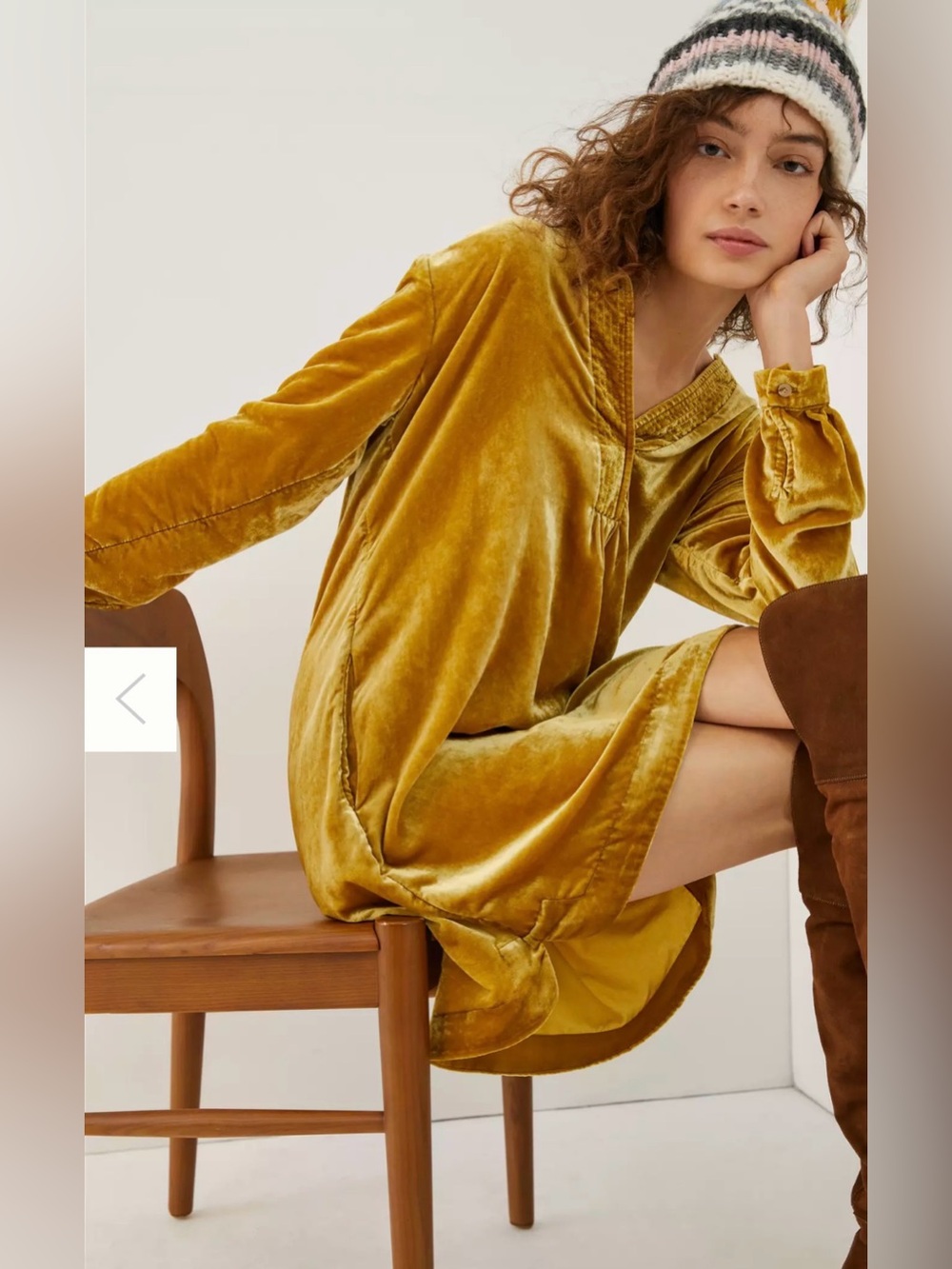 Anthropologie Melody Velvet Tunic Dress